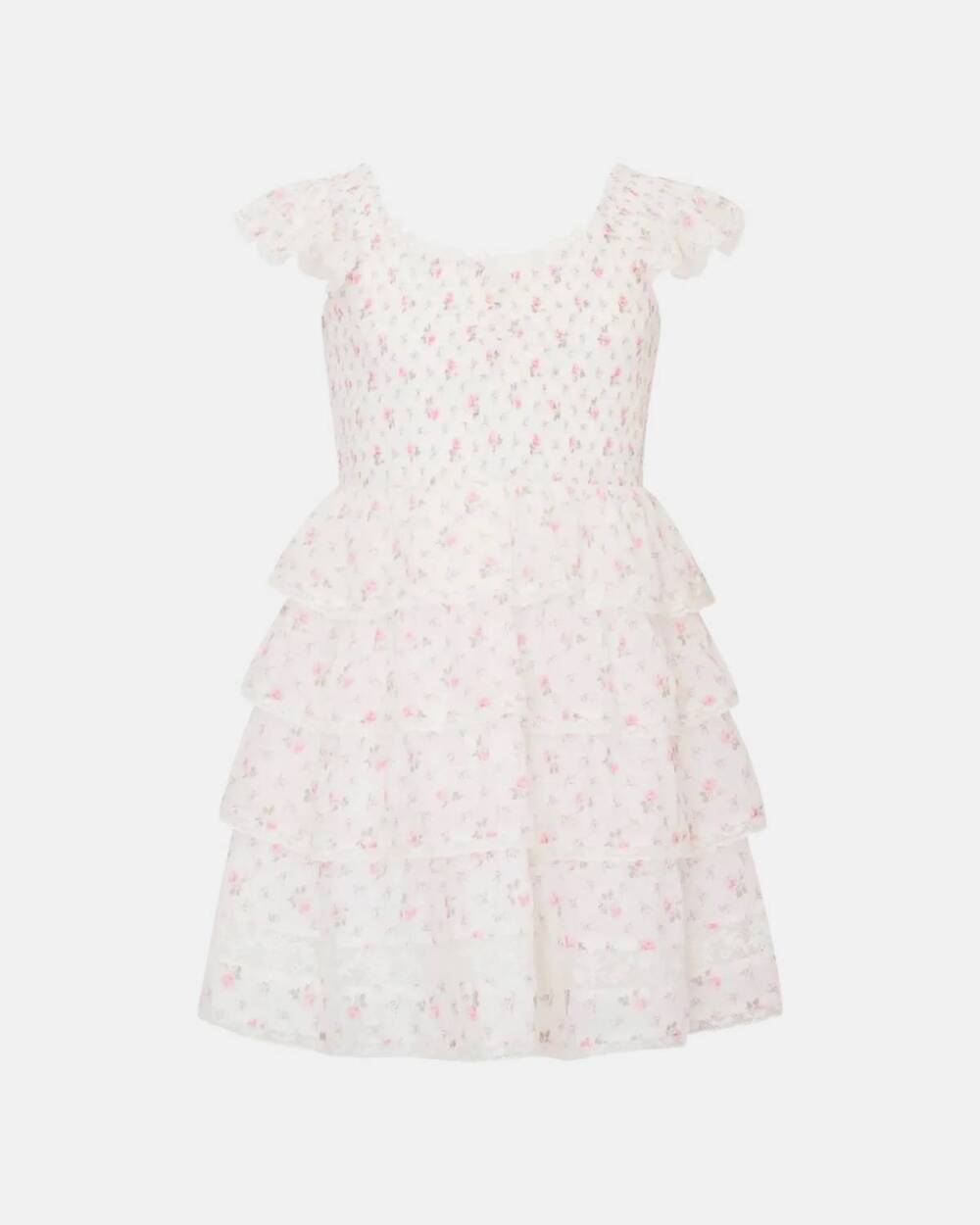 NEW LOVESHACKFANCY girl's linoette dress in sunwashed ivory